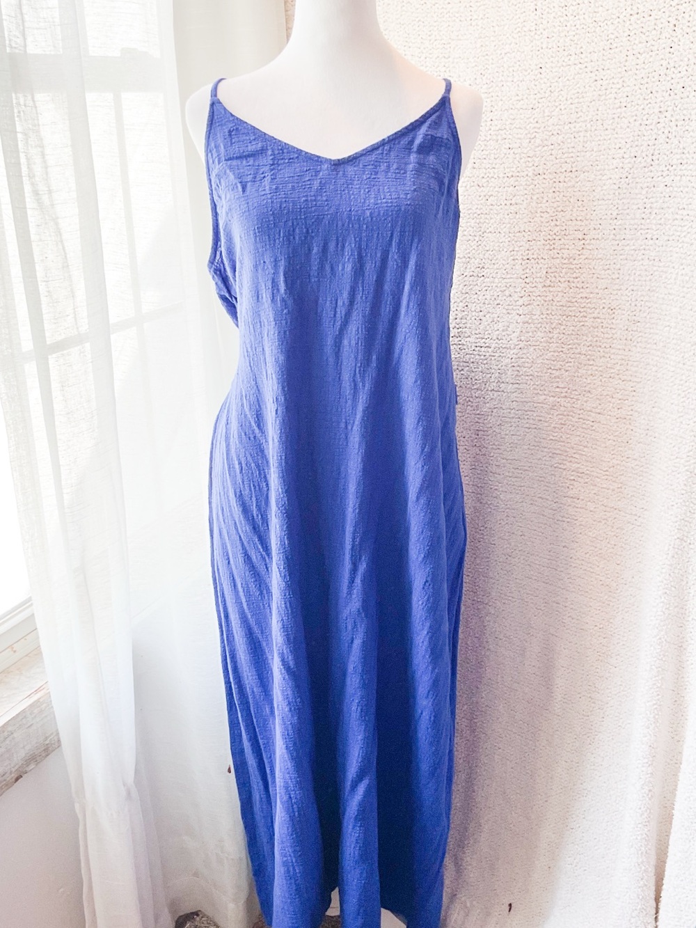 Kona Sol Cobalt Blue Maxi Slip Dress